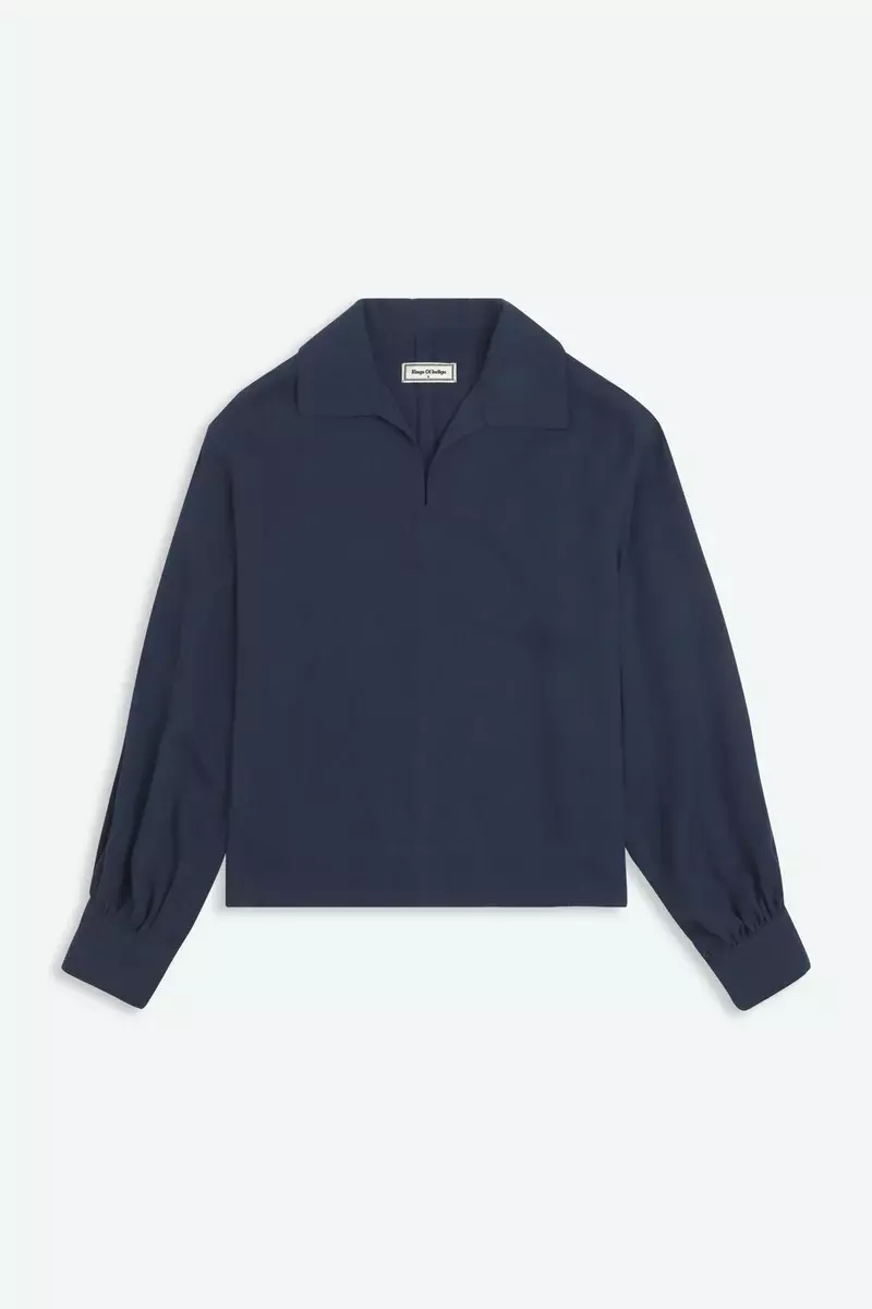 Kings Of Indigo Rheana Blues Dress Longsleeve Bluse blau